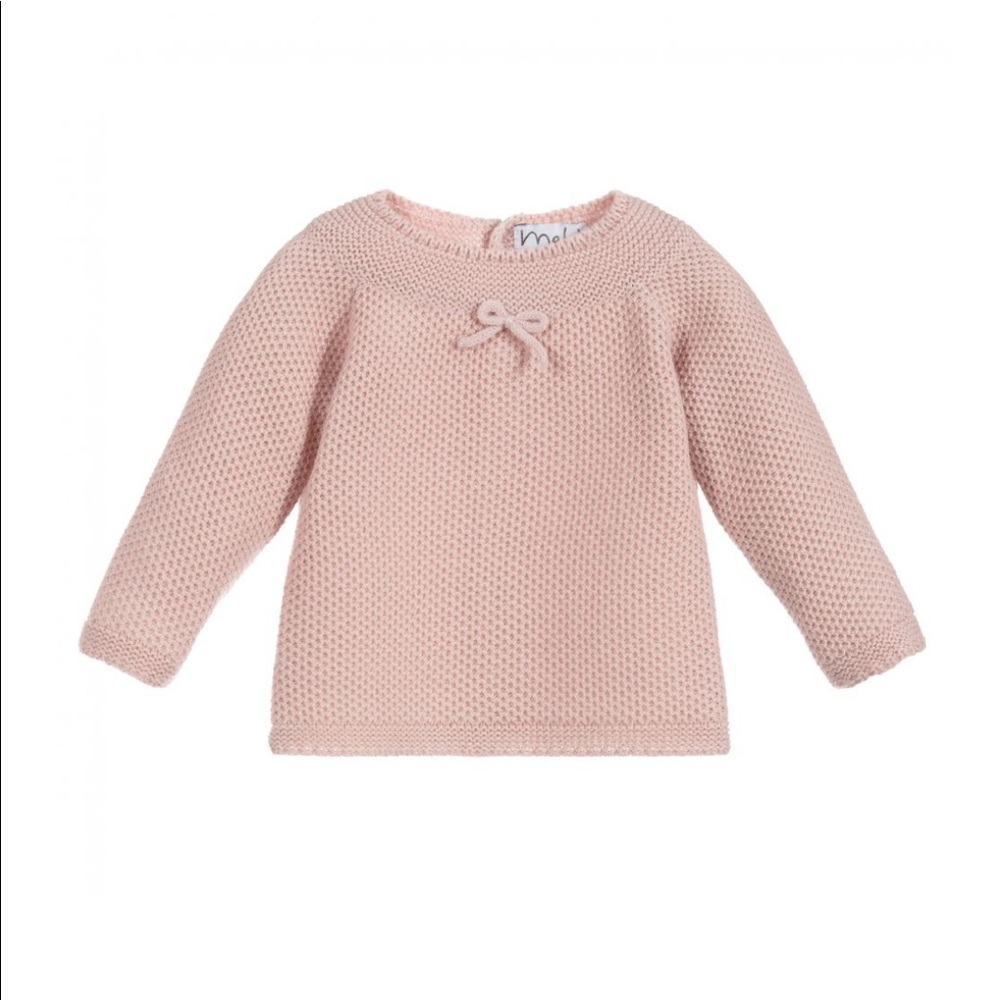 Mebi Pink Knitted Baby Sweater